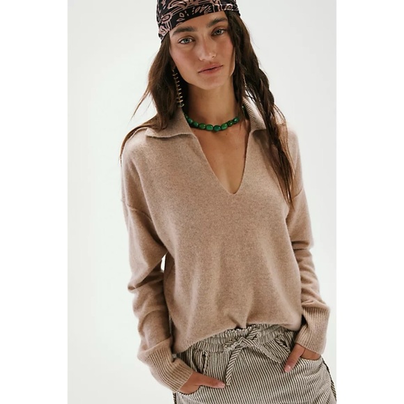 Free People Sweaters - NWT Free People Eloura Cashmere Henley Sweater